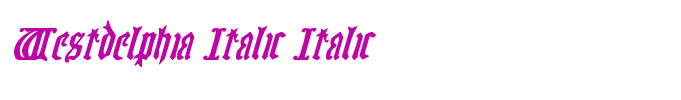 Westdelphia Italic Italic